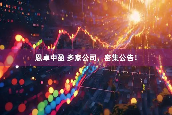 恩卓中盈 多家公司，密集公告！